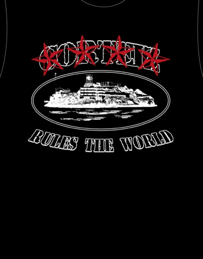 T-shirt Corteiz 4starz Alcatraz Noir