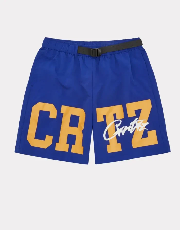 Corteiz Crtz Nylon shorts in Blau