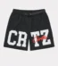 Corteiz Crtz Nylon shorts in Schwarz